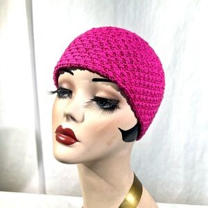 Roman Keflay Boho Pink Handmade Cotton Crochet Hat
